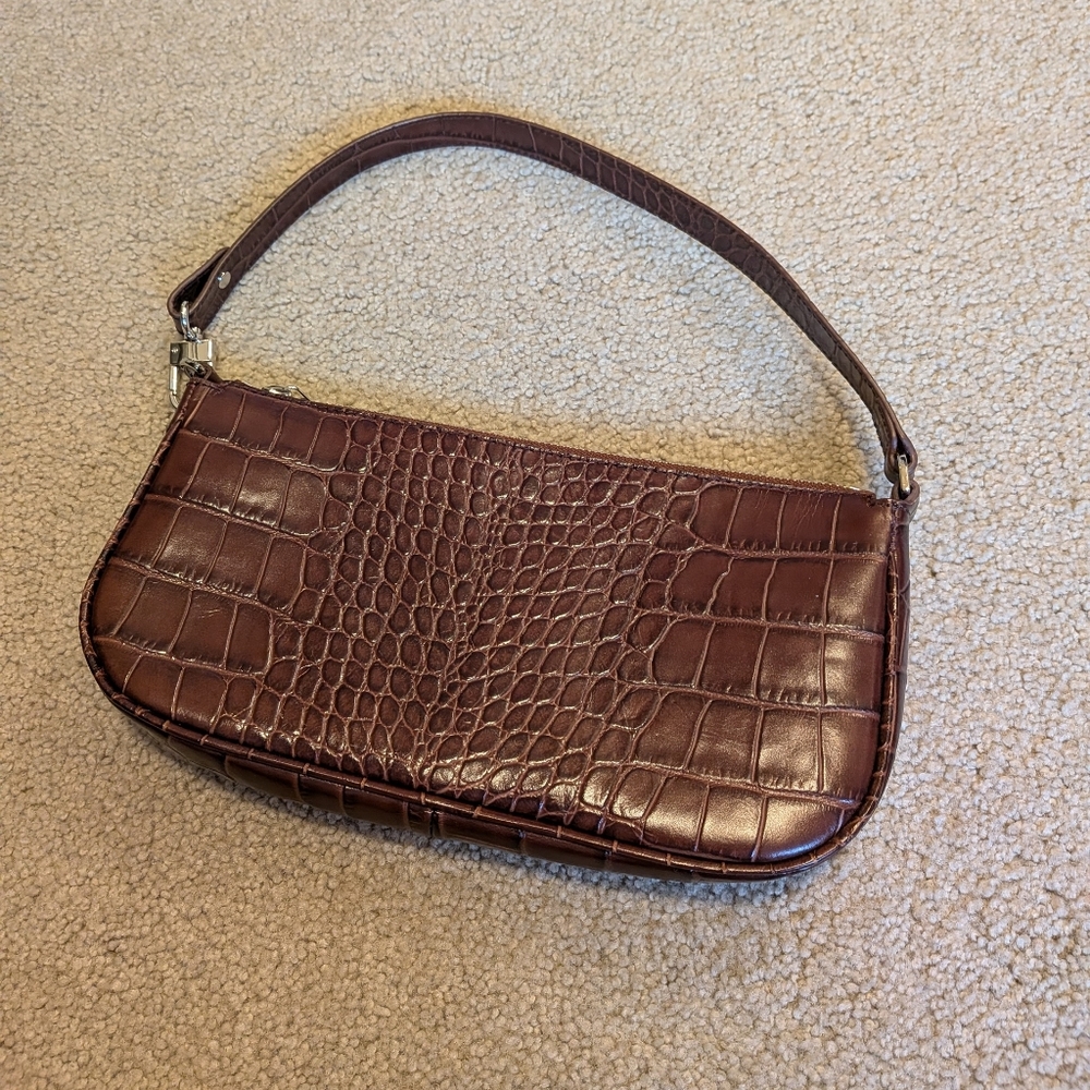 BY FAR Rachel Crocodile Effect Shoulder Bag EUC
